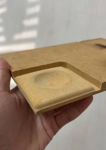 vigocanyon CNC 加工作品 — 圓形浮雕碟（MDF）